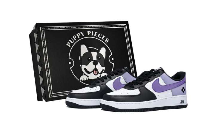 Nike Nike Air Force 1 Rose Taro, Special Shoe Box Slip Resistant Low top Skateboard Shoes Men's White Purple