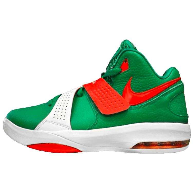 Nike Nike Slip Resistant Abrasion Resistant Mid top Basketball Shoes Men's Green Red