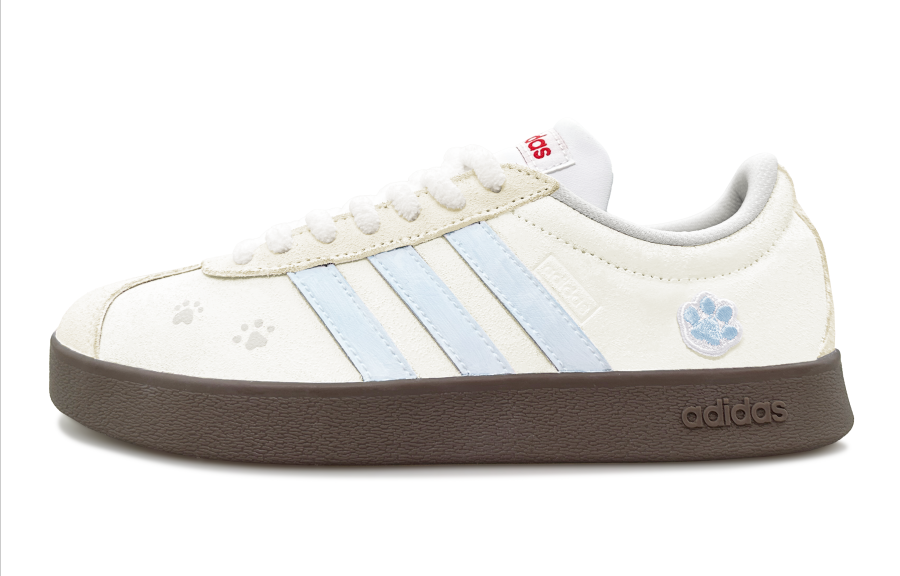 Adidas Adidas VL COURT 2.0 Cheese Cat Paw, Shimmery Kitten Low top Skateboard Shoes Women's Sweet Style Yellow