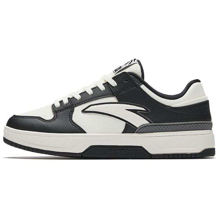 Anta Slip Resistant Abrasion Resistant Low top Skateboard Shoes Women's White Black