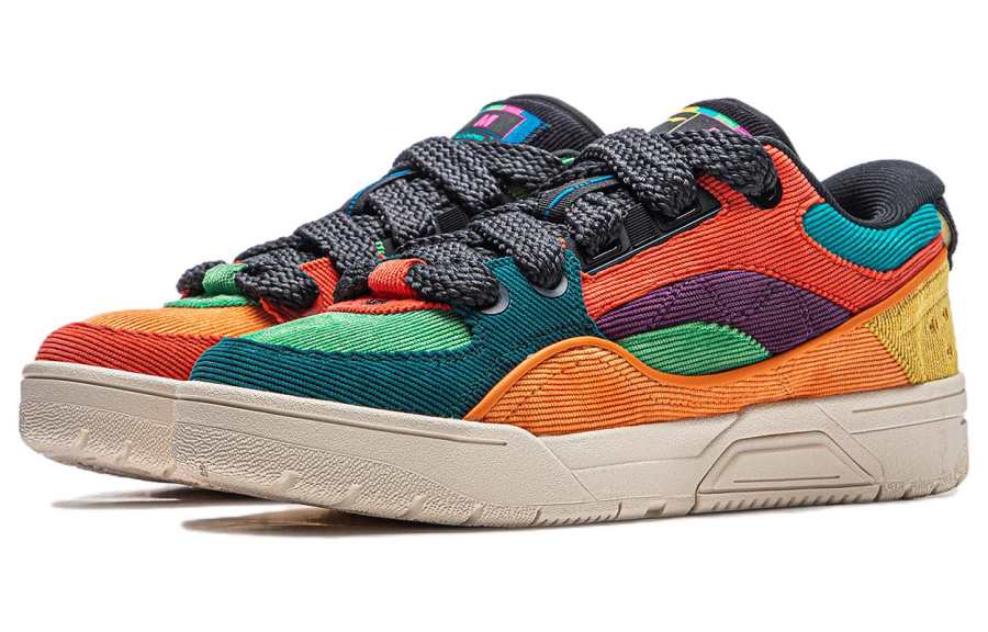 Li-Ning Li Ning RSR 101 XXL Slip Resistant Cushioning Lightweight Low top Skateboard Shoes Unisex Red Green Orange