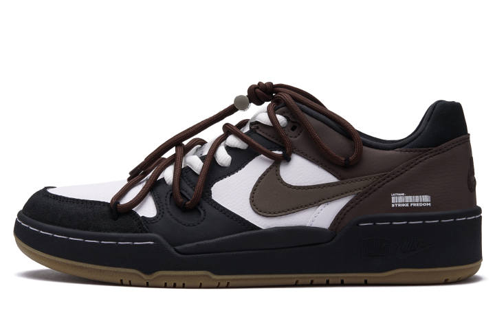 Nike Nike Full Force Slip Resistant Low top Skateboard Shoes Men's Dark Brown