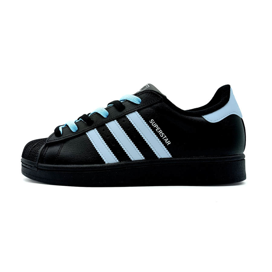 Adidas Originals Superstar 2 Low top Skateboard Shoes Women's Black Blue