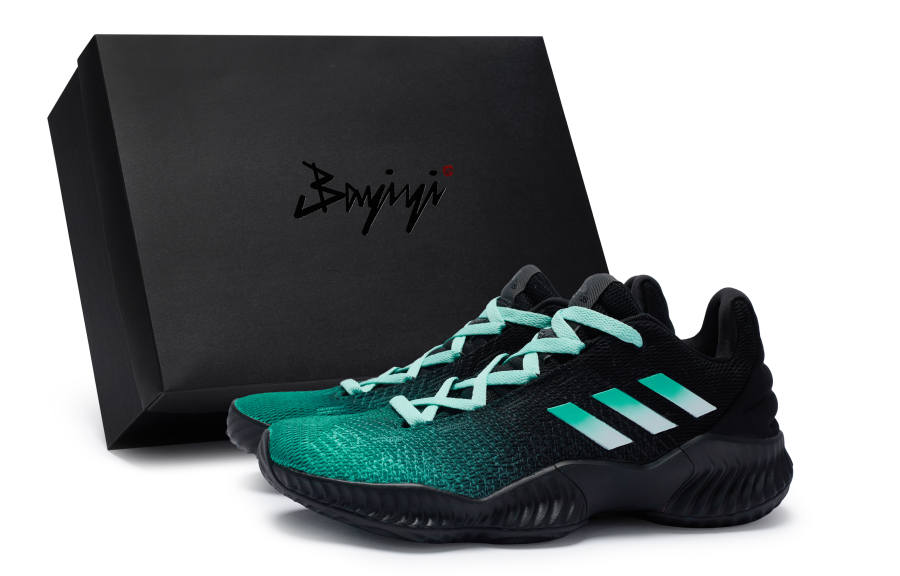 Adidas Adidas Pro Bounce 2018 Low 811 Manufacturing, Deep Sea Fantasy, Special Shoe Box Cushioning Slip Resistant Low top