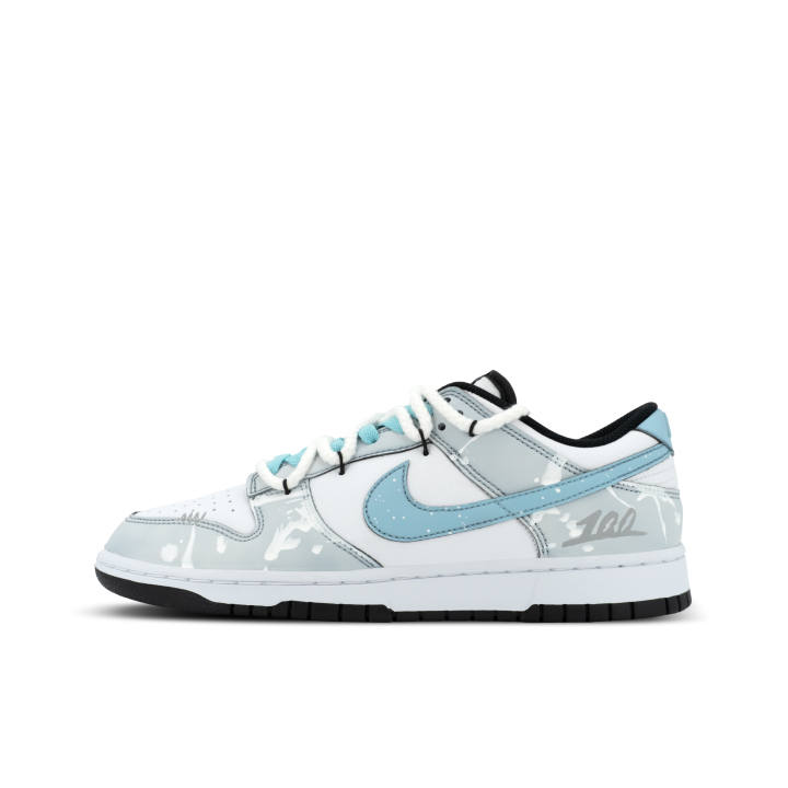 Nike Nike Dunk Gorilla Mischief XJDD Vanilla Percentage Leather Low top Skateboard Shoes Unisex White Blue