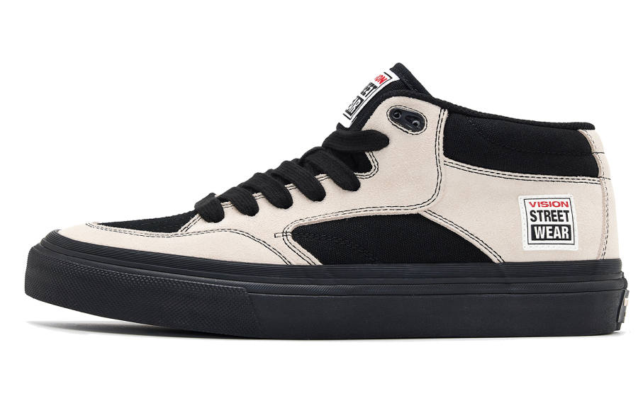 Vision Street Wear Concave Mid top Skateboard Shoes Unisex Ecru