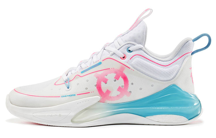 RIGORER Stopgo 2.0 Mid top Performance Basketball Shoes Men's White Peach Pink