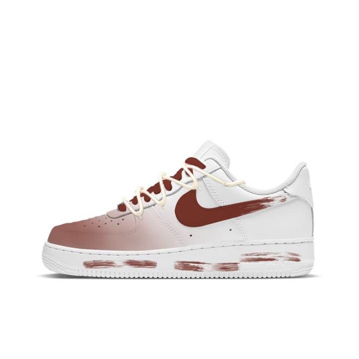 Nike Nike Air Force 1 Coverage Slip Resistant Coverage Slip Resistant Low top Skateboard Shoes Women's White Red