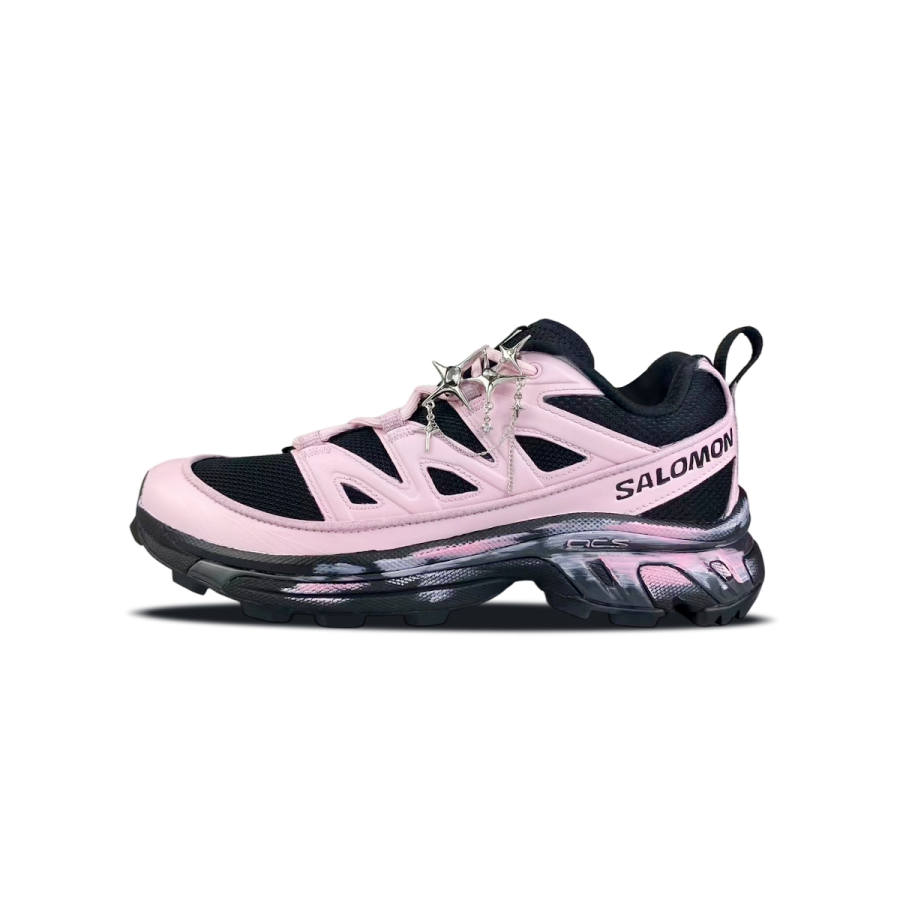 SALOMON XT 6 Breathable Lightweight Breathable And Lightweight Low top Mountaineering Hiking Shoes Unisex Black Pink