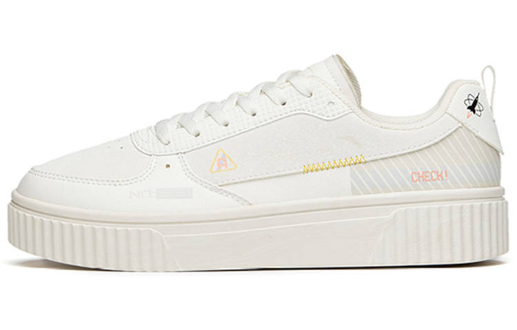 Anta Life Collection Abrasion Resistant Slip Resistant Low top Skateboard Shoes Women's Ivory White
