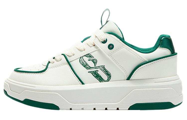 361° Cushioning, Wear Resistant Low top Skateboard Shoes Women's White Green