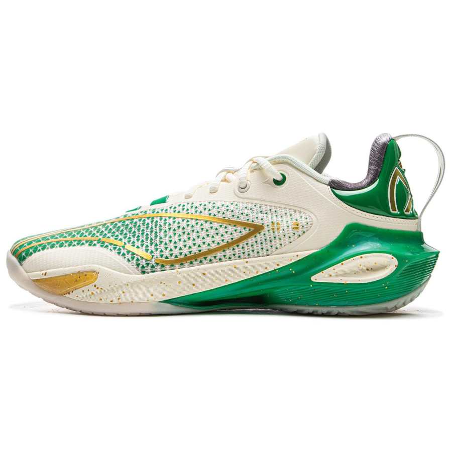 Li-Ning Li Ning Speed 11 Support Rebound Low top Basketball Shoes Men's White Green