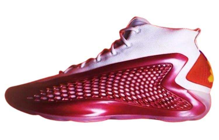 Adidas Adidas Abrasion Resistant Breathable Mid top Basketball Shoes Men's Red Blue