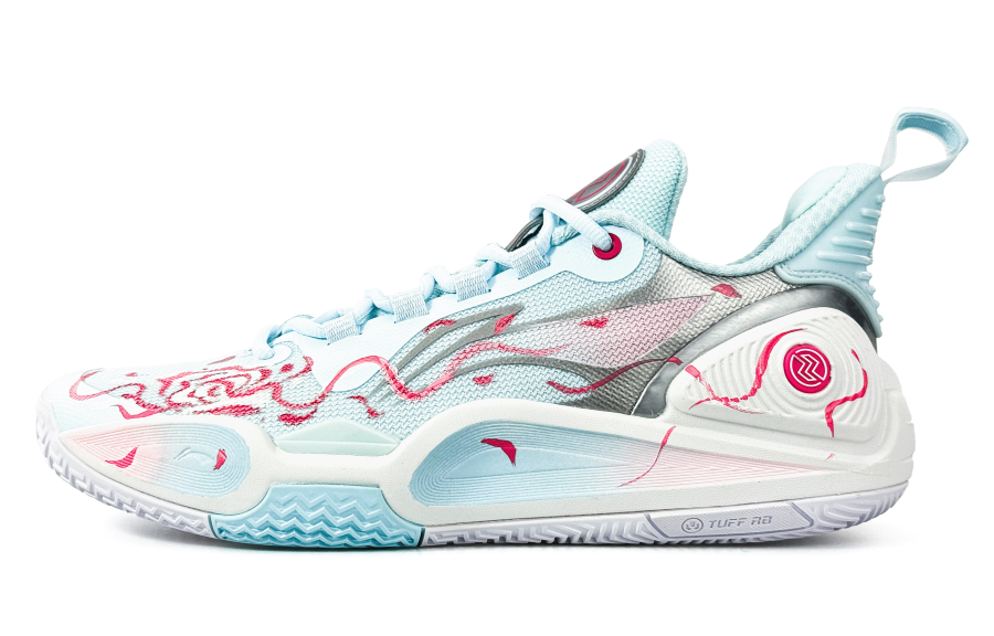 Li-Ning Li Ning Speed 9 Cushioning Abrasion Resistant Slip Resistant Low top Basketball Shoes Men's Blue Pink