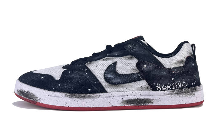 Nike Nike SB Alleyoop Abrasion Resistant Low top Skateboard Shoes Men's Black White