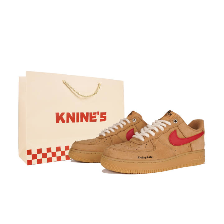 Nike Nike Air Force 1 Nine Systems Low top Skateboard Shoes Unisex Brown Red