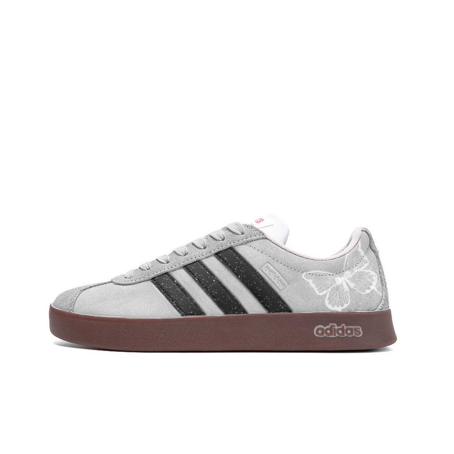 Adidas Neo Slip Resistant Abrasion Resistant Low top Skateboard Shoes Unisex Gray Black