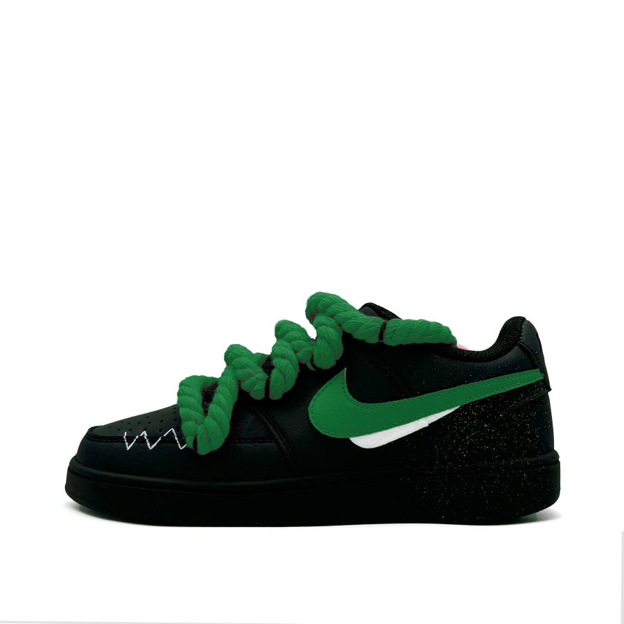 Nike Nike Court Vision Abrasion Resistant Abrasion Resistant Low top Skateboard Shoes Unisex Black Green