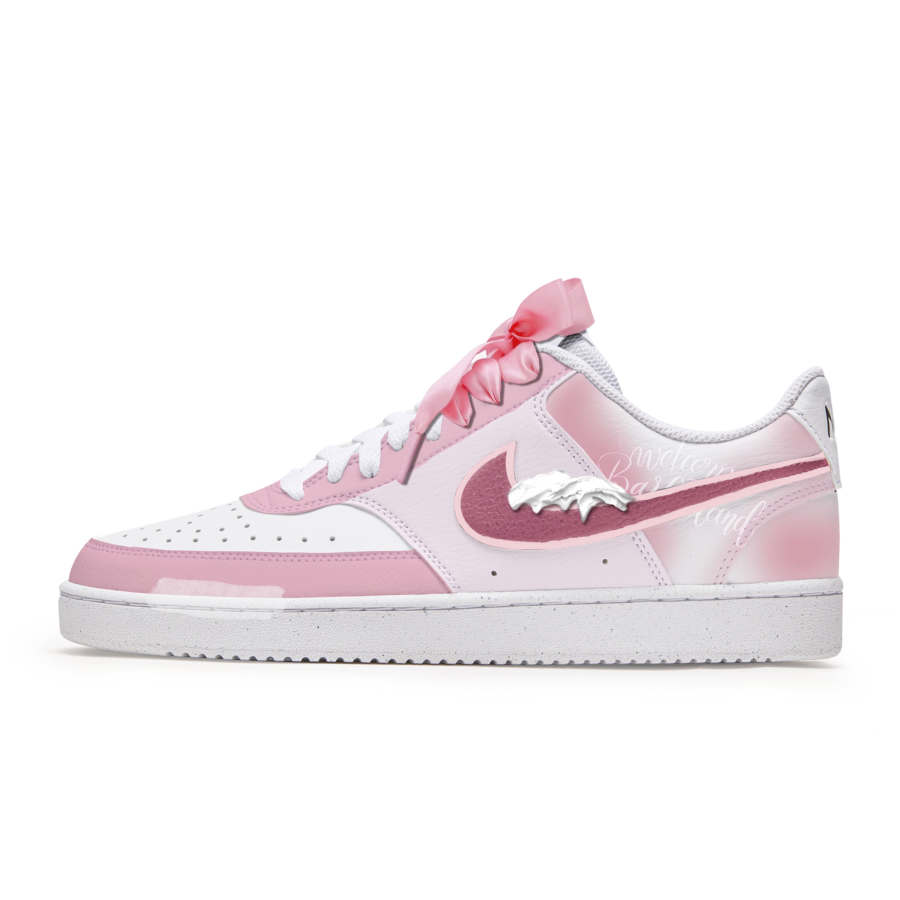 Nike Nike Court Vision Skateboard Shoes Men's Low Top Pink/White