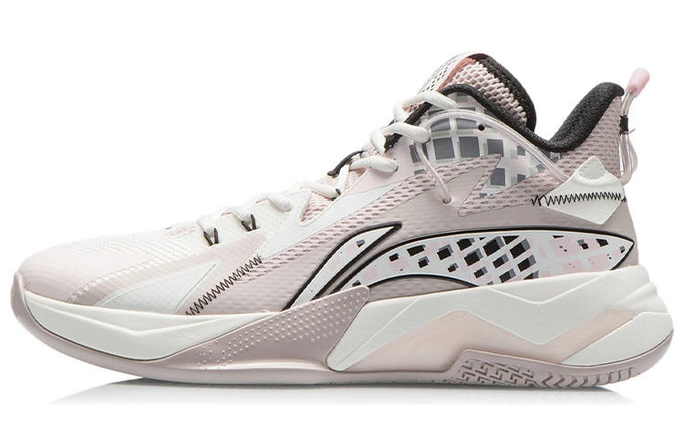 Li-Ning Li Ning Fighting Falcon Comfortable Abrasion Resistant Breathable Mid top Basketball Shoes Men's Quiet Purple