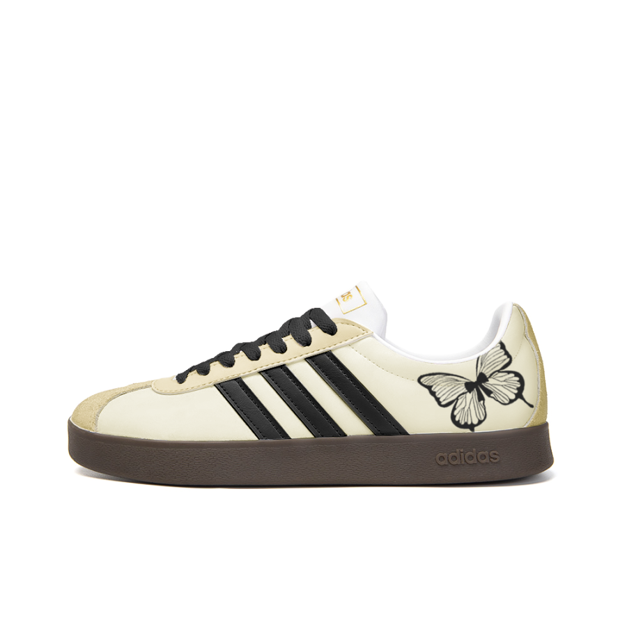 Adidas Neo VL Court 2.0 Slip Resistant Abrasion Resistant Low top Skateboard Shoes Unisex Yellow Black