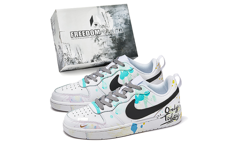 Nike Nike Court Borough Low Freedom Panda, Box, Palette Slip Resistant Quick Dry Abrasion Resistant Balance