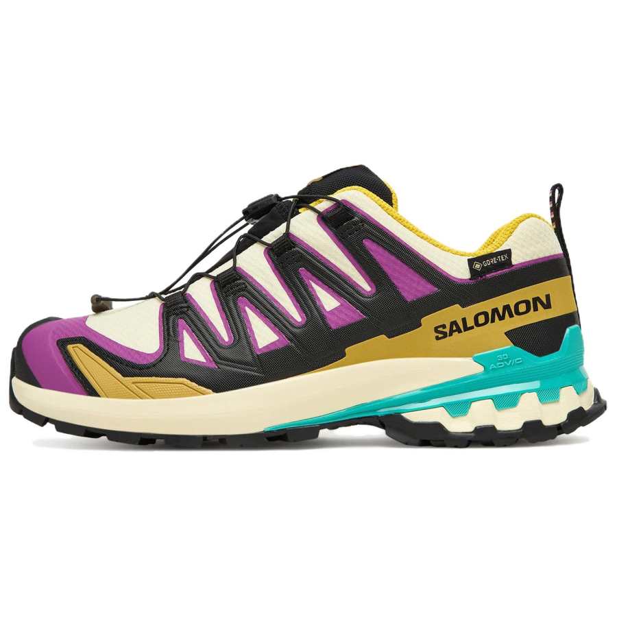 SALOMON XA Pro 3D V9 Hiking Shoes Women's Beige Black Purple