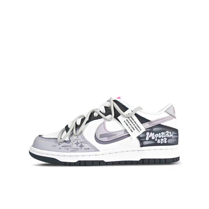 Nike Nike Dunk Low top Skateboard Shoes GS Black Purple
