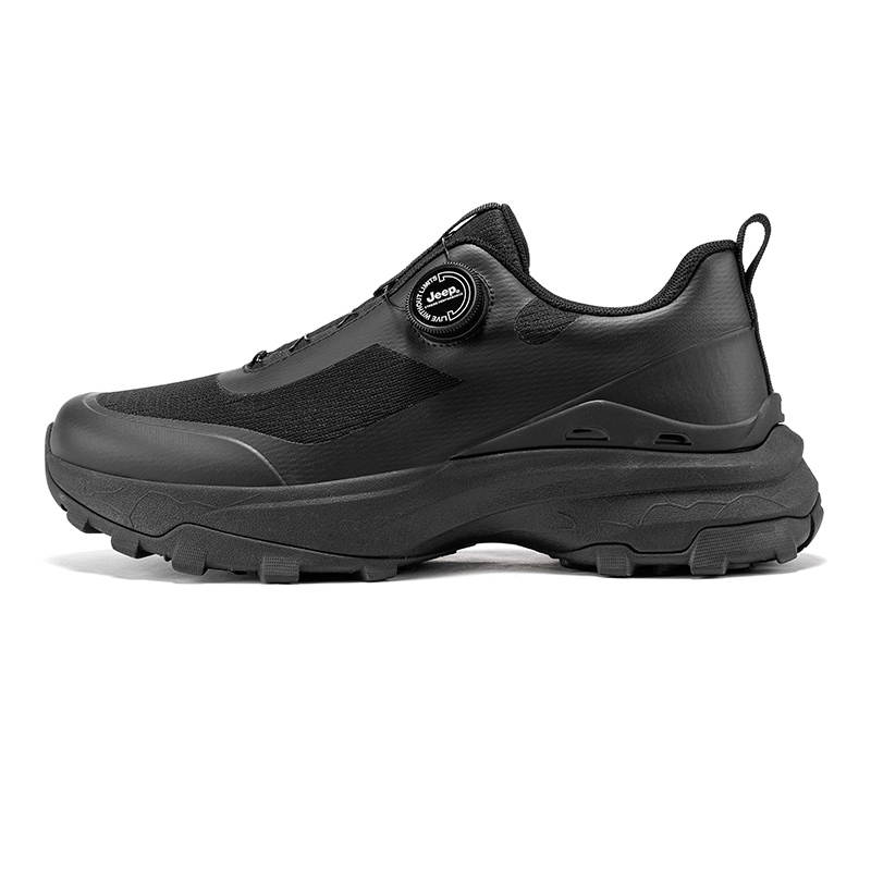 Jeep Synthetic Leather, Textile Cushioning Abrasion Resistant Slip Resistant Low top Mountaineering Shoes Men's