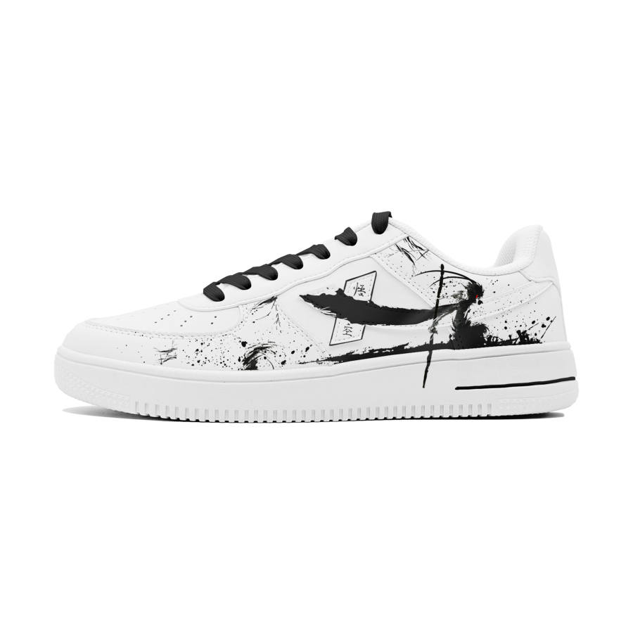 XTEP Slip Resistant Cushioning Low top Skateboard Shoes Men's White Black