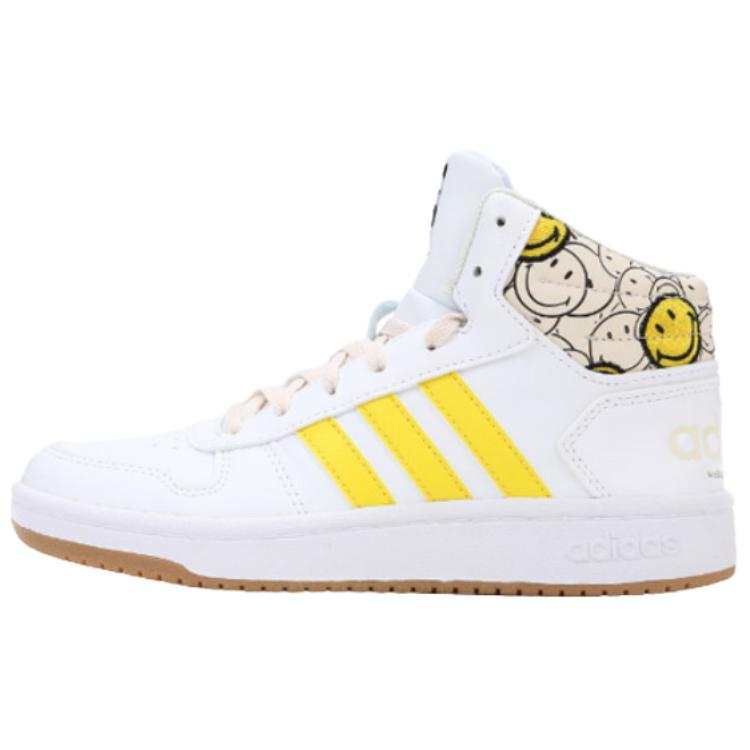 Adidas Neo Adidas Hoops 2.0 Mid Shoes 'White Solar Yellow' Women's