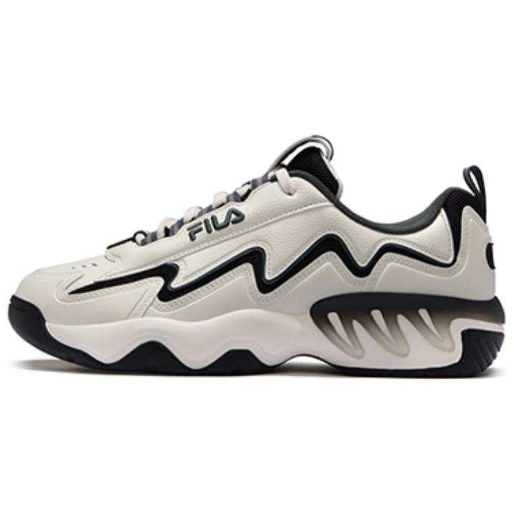 FILA FUSION Low top Vintage Basketball Shoes Men's White Black