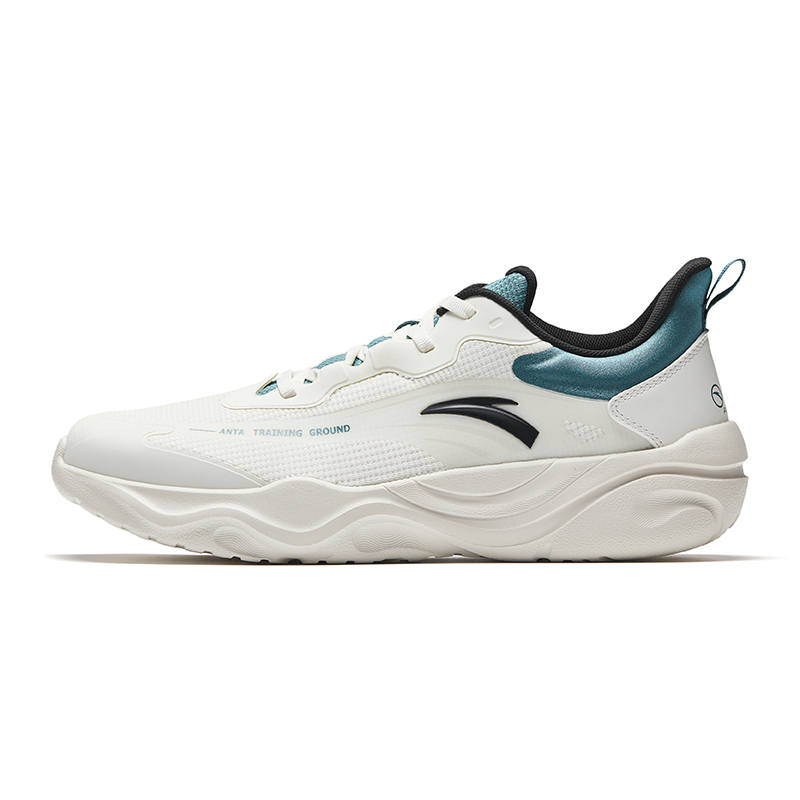 Anta Cushioning Balance Cushioning Balance Low top Training Shoes Men's Ivory White Swift Blue Basic Black