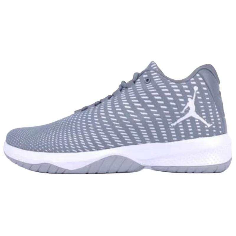 Jordan Jordan Slip Resistant Abrasion Resistant Mid top Basketball Shoes Men's Gray