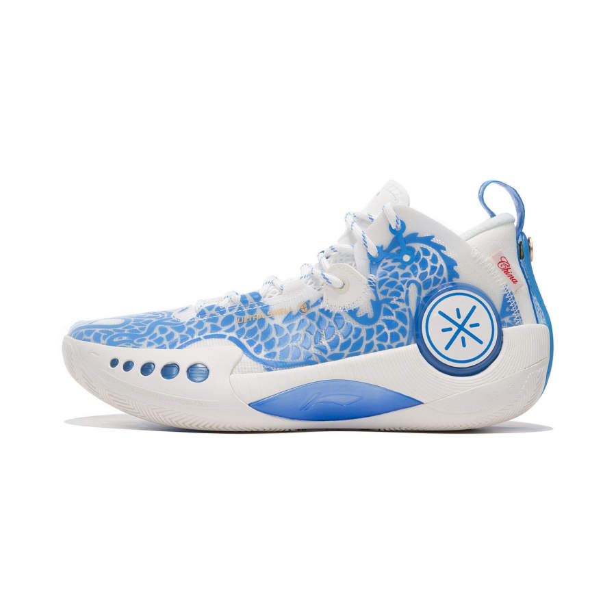Li-Ning Li Ning Shadow 3 Blue And White Porcelain Cushioning Slip Resistant Low top Basketball Shoes Men's White Blue