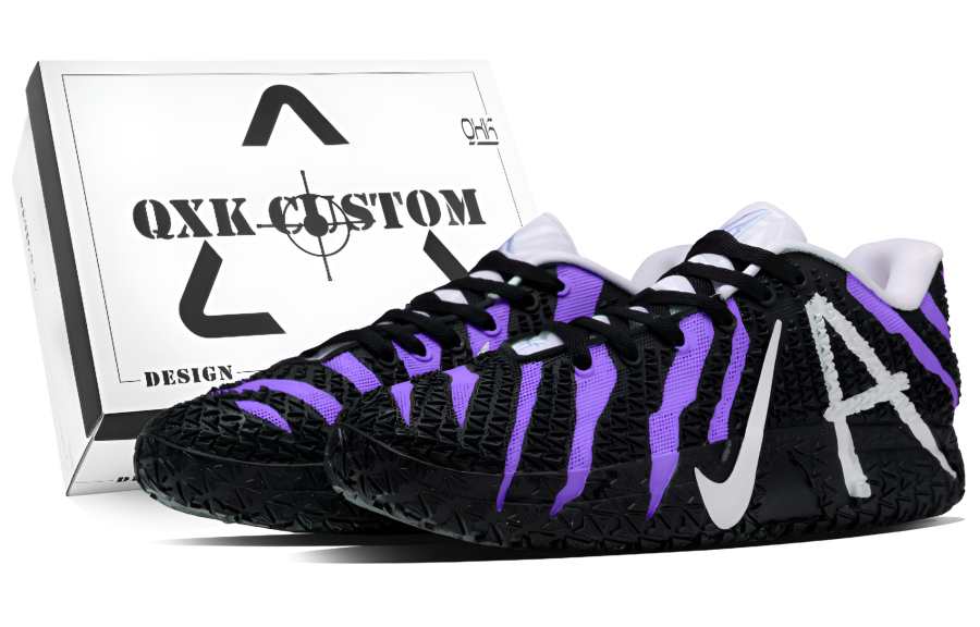 Nike Nike Ja Morant 3 Black Purple Claw Mark, Box Synthetic Leather Abrasion Resistant Low top Basketball Shoes Unisex