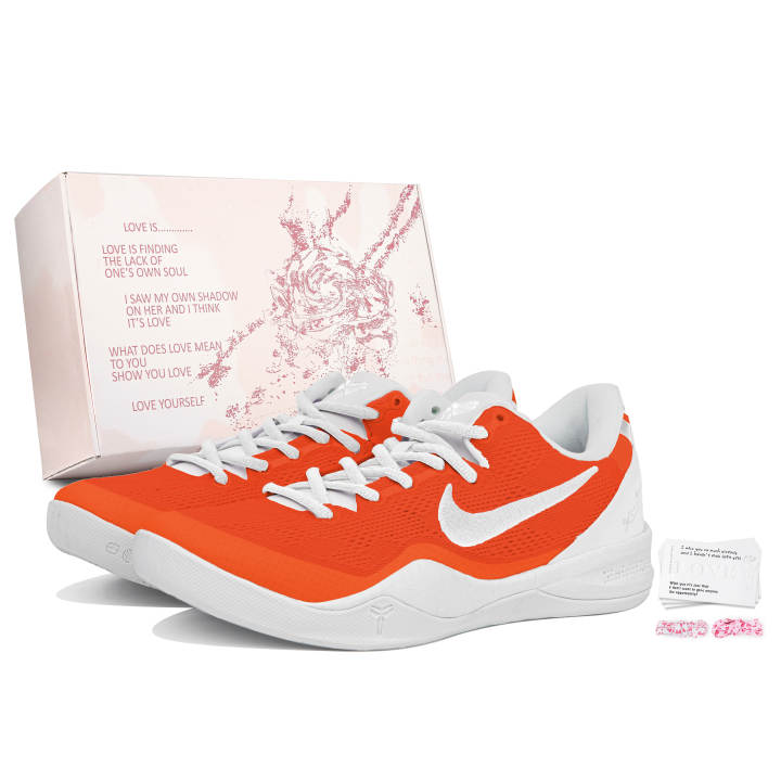 Nike Nike Kobe 8 Cushioning Slip Resistant Cushioning Slip Resistant Low top Basketball Shoes Unisex Orange
