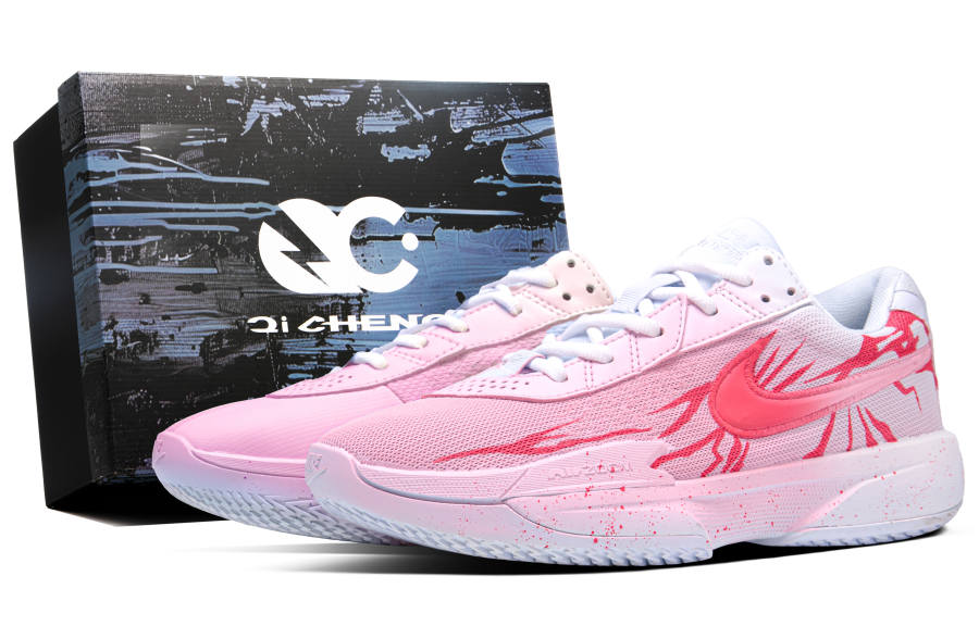 Nike Nike Air Zoom G.T. Cut Academy Pink Box Abrasion Resistant Low top Basketball Shoes Unisex White Pink