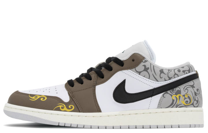 Jordan Jordan Air Jordan 1 Chinese Style, Han Dynasty, Flowing Cloud Pattern Abrasion Resistant Abrasion Resistant Low top