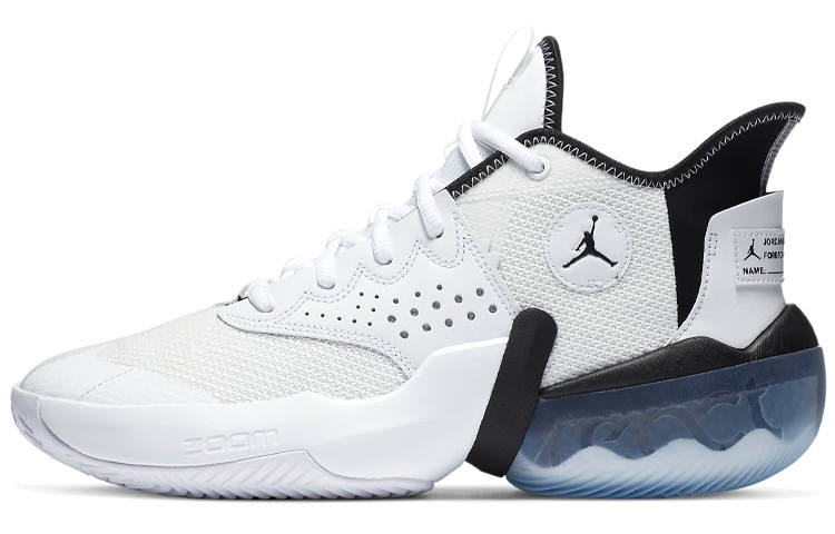 Jordan Jordan Jumpman Diamond 2 Mid Cushioning Slip Resistant Mid top Basketball Shoes Unisex White Black Blue