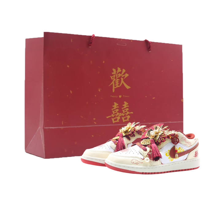 Jordan Jordan Air Jordan 1 Auspicious Clouds Auspicious Box Abrasion Resistant Abrasion Resistant Low top
