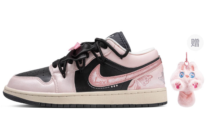 Jordan Jordan Air Jordan 1 Low Sweet Style Leather Slip Resistant Abrasion Resistant Slip Resistant Abrasion Resistant Low top