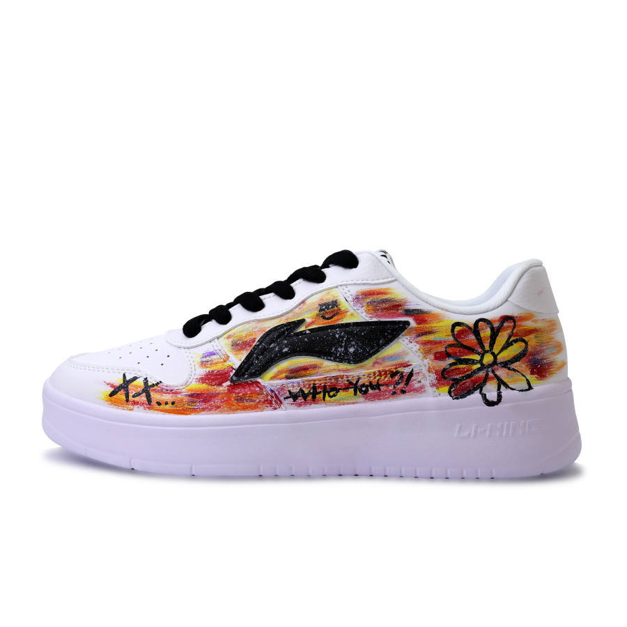 Li-Ning Li Ning Floating Boat Abrasion Resistant Breathable Low top Skateboard Shoes Unisex White Red Black
