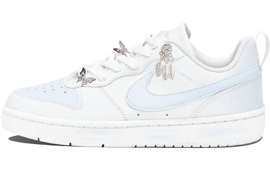 Nike Nike Court Borough Dreamcatcher Fantasy Slip Resistant Abrasion Resistant Low top Skateboard Shoes GS Blue White