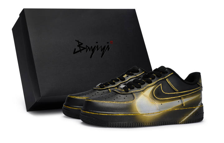 Nike Nike Air Force 1 Skateboard Shoes Unisex Low Top Yellow/Silver