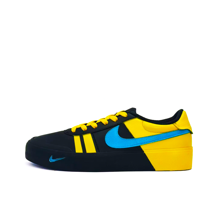 Nike Nike Court Shot Flash Yellow Hacker Abrasion Resistant Low top Skateboard Shoes Men's Black Yellow