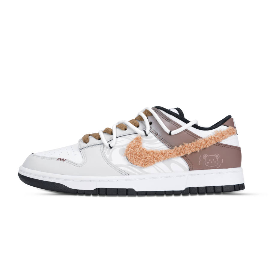 Nike Nike Dunk Honey Bear Abrasion Resistant Low top Skateboard Shoes Unisex White Brown