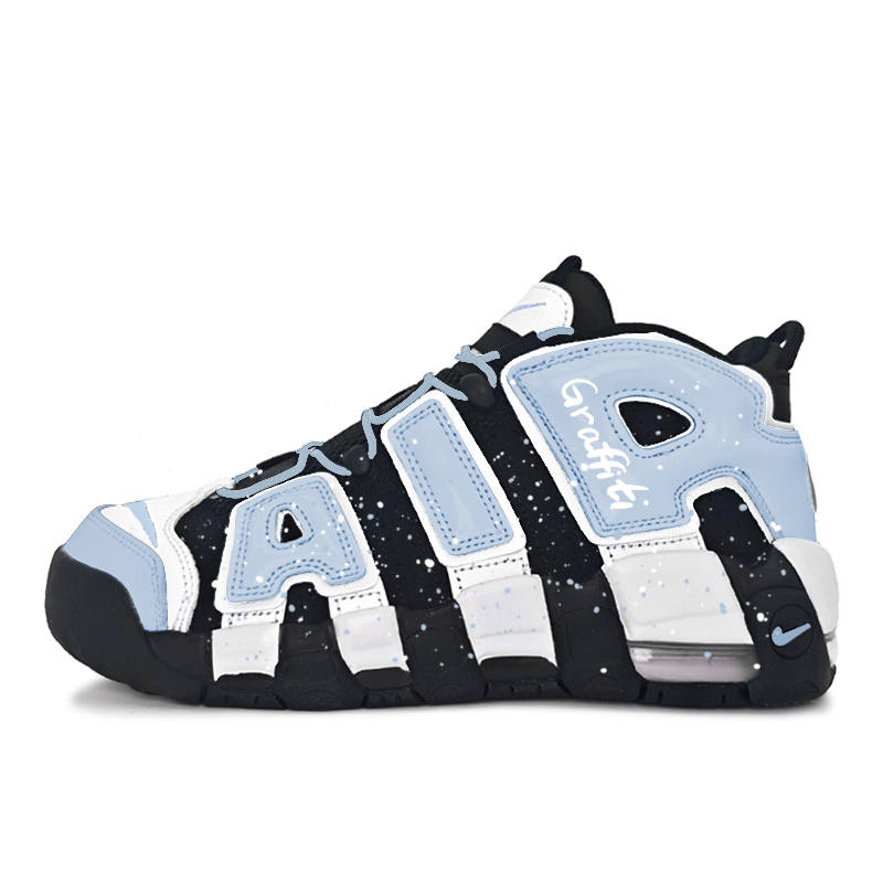 Nike Nike Air More Uptempo Deep Sea Honey Cushioning Basketball Shoes Women's Blue Black