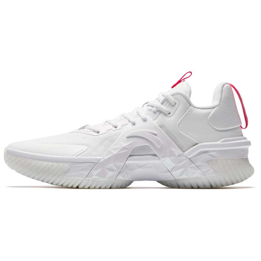 Anta Airspace 5 Cushioning Slip Resistant Abrasion Resistant Low top Basketball Shoes Men's White