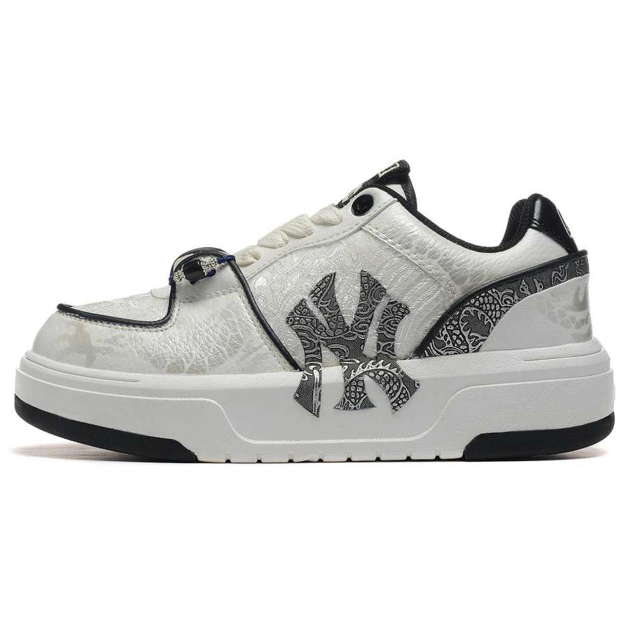 MLB Chunky Liner Auspicious Dragon Presents Good Fortune Low top Skateboard Shoes Unisex White